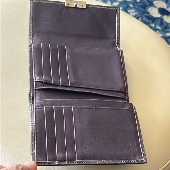 Furla Gray Croc-Embossed Wallet - Picture 6 of 8